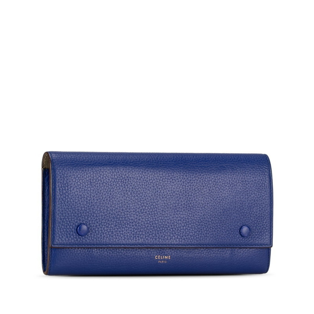 Celine Blue Multi-Function Long Leather Large Wal… - image 1